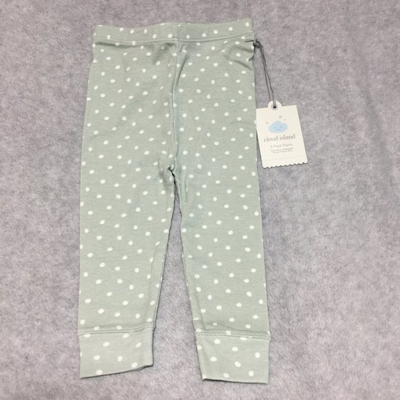 Cloud Island 12 months 3 pack Pull-On Pants Light Pink Green Teal Blue - Picture 8 of 12